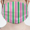 Grosgrain Stripe Mask - Pleated (new) Front View on Girl