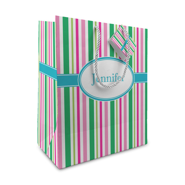 Custom Grosgrain Stripe Medium Gift Bag (Personalized)