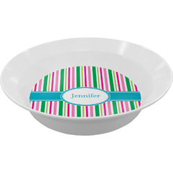 Grosgrain Stripe Melamine Bowl (Personalized)