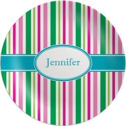 Grosgrain Stripe Melamine Plate (Personalized)