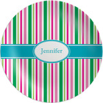 Grosgrain Stripe Melamine Plate - 10" (Personalized)