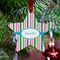 Grosgrain Stripe Metal Star Ornament - Lifestyle