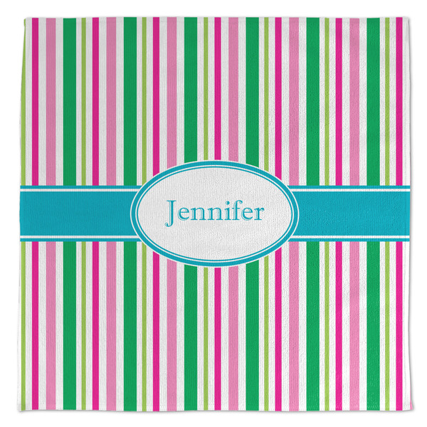 Custom Grosgrain Stripe Microfiber Dish Towel (Personalized)