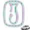 Grosgrain Stripe Monogram Car Decal