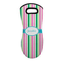 Grosgrain Stripe Neoprene Oven Mitt - Single w/ Name or Text