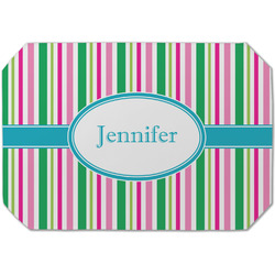 Grosgrain Stripe Dining Table Mat - Octagon (Single-Sided) w/ Name or Text