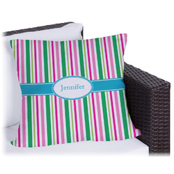 Grosgrain Stripe Outdoor Pillow - 20" (Personalized)