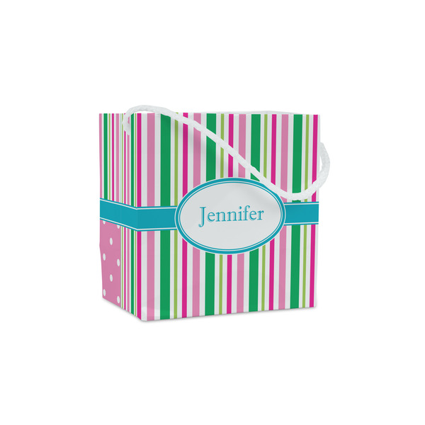 Custom Grosgrain Stripe Party Favor Gift Bags - Matte (Personalized)