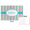 Grosgrain Stripe Disposable Paper Placemat - Front & Back