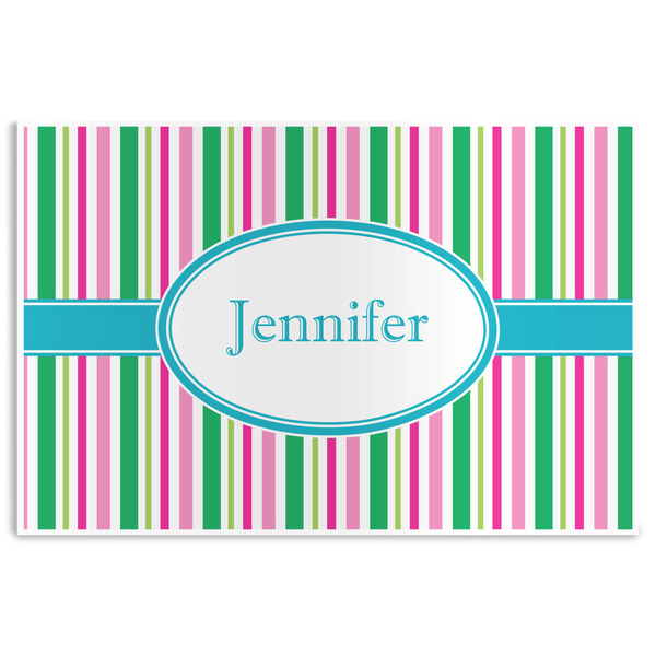 Custom Grosgrain Stripe Disposable Paper Placemats (Personalized)