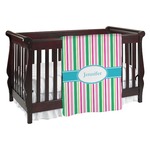 Grosgrain Stripe Baby Blanket (Single Sided) (Personalized)