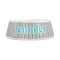 Grosgrain Stripe Plastic Dog Bowls - Medium - FRONT