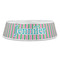 Grosgrain Stripe Plastic Pet Bowls - Large - FRONT