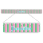 Grosgrain Stripe Plastic Ruler - 12" (Personalized)