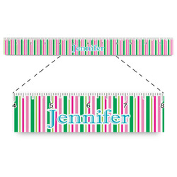 Grosgrain Stripe Plastic Ruler - 12" (Personalized)