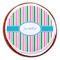 Grosgrain Stripe Printed Icing Circle - Large - On Cookie