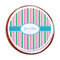 Grosgrain Stripe Printed Icing Circle - Medium - On Cookie