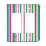 Grosgrain Stripe Rocker Style Light Switch Cover - Two Switch