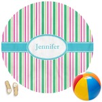 Grosgrain Stripe Round Beach Towel (Personalized)