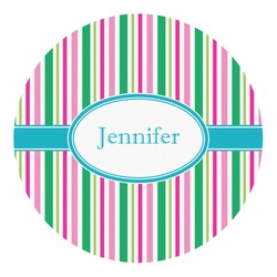 Grosgrain Stripe Round Decal - Small (Personalized)