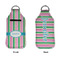 Grosgrain Stripe Sanitizer Holder Keychain - Large APPROVAL (Flat)