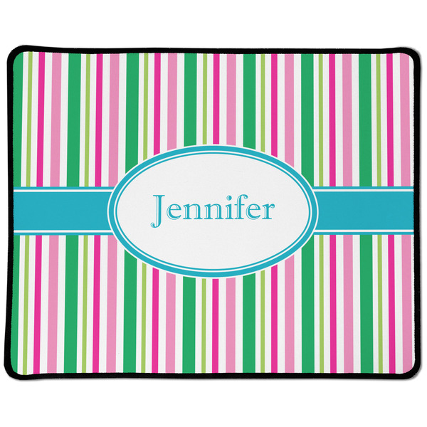 Custom Grosgrain Stripe Large Gaming Mouse Pad - 12.5" x 10" (Personalized)