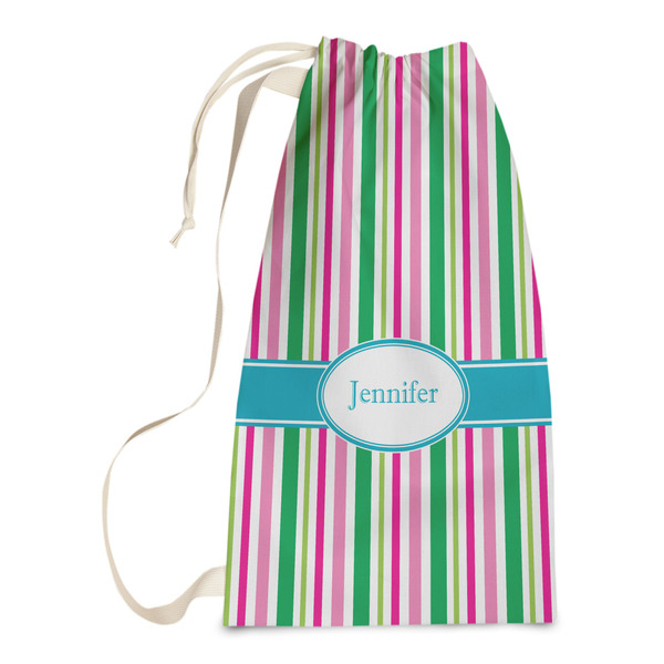 Custom Grosgrain Stripe Laundry Bags - Small (Personalized)