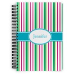 Grosgrain Stripe Spiral Notebook - 7x10 w/ Name or Text