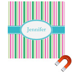 Grosgrain Stripe Square Car Magnet - 10" (Personalized)