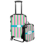 Grosgrain Stripe Kids 2-Piece Luggage Set - Suitcase & Backpack (Personalized)