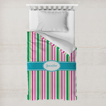 Grosgrain Stripe Toddler Duvet Cover w/ Name or Text