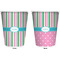 Grosgrain Stripe Trash Can White - Front and Back - Apvl