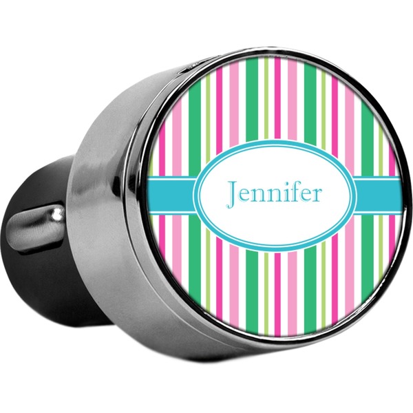 Custom Grosgrain Stripe USB Car Charger (Personalized)