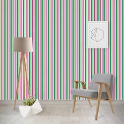 Grosgrain Stripe Wallpaper & Surface Covering (Peel & Stick - Repositionable)