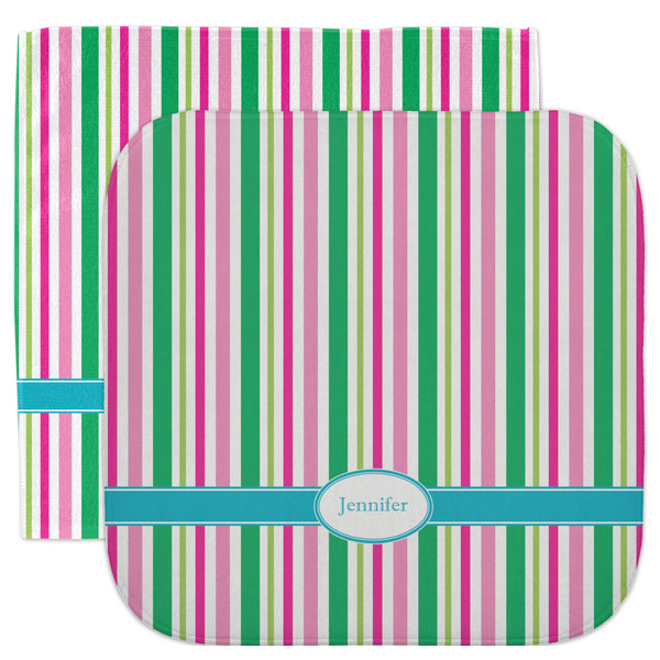 Custom Grosgrain Stripe Facecloth / Wash Cloth (Personalized)