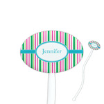 Grosgrain Stripe Oval Stir Sticks (Personalized)