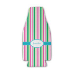 Grosgrain Stripe Zipper Bottle Cooler (Personalized)