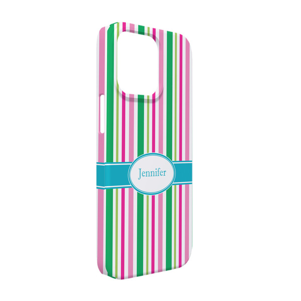 Custom Grosgrain Stripe iPhone Case - Plastic - iPhone 13 (Personalized)