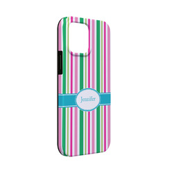 Grosgrain Stripe iPhone Case - Rubber Lined - iPhone 13 Mini (Personalized)