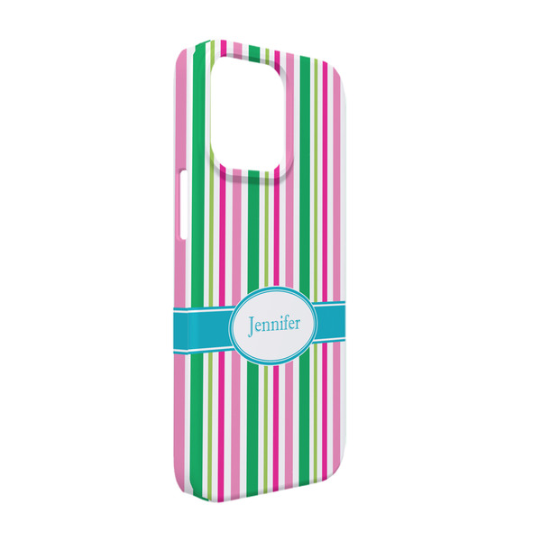 Custom Grosgrain Stripe iPhone Case - Plastic - iPhone 13 Pro (Personalized)