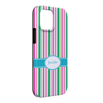 Grosgrain Stripe iPhone Case - Rubber Lined - iPhone 13 Pro Max (Personalized)