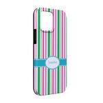 Grosgrain Stripe iPhone Case - Rubber Lined - iPhone 13 Pro (Personalized)