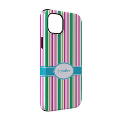 Grosgrain Stripe iPhone Case - Rubber Lined - iPhone 14 (Personalized)