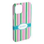 Grosgrain Stripe iPhone Case - Plastic - iPhone 15 Plus (Personalized)