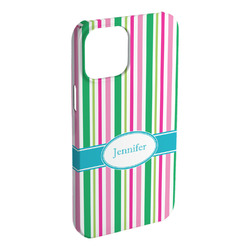 Grosgrain Stripe iPhone Case - Plastic - iPhone 15 Plus (Personalized)