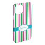 Grosgrain Stripe iPhone Case - Plastic - iPhone 15 Pro Max (Personalized)