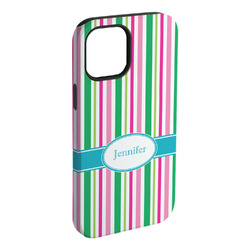 Grosgrain Stripe iPhone Case - Rubber Lined - iPhone 15 Pro Max (Personalized)
