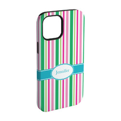 Grosgrain Stripe iPhone Case - Rubber Lined - iPhone 15 (Personalized)