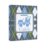 Blue Argyle Canvas Print - 11x14 (Personalized)