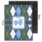 Blue Argyle 11x14 Wood Print - Front & Back View